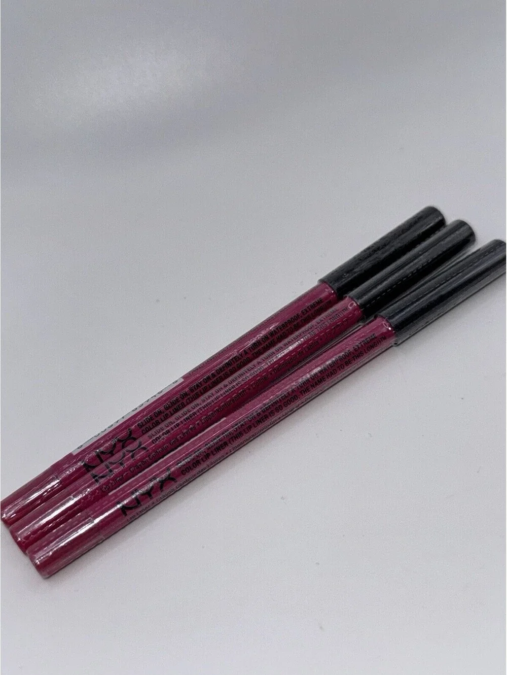 3 NYX Slide On Glide On Stay On Definitely A Turn On Lip Liner Fluorescent